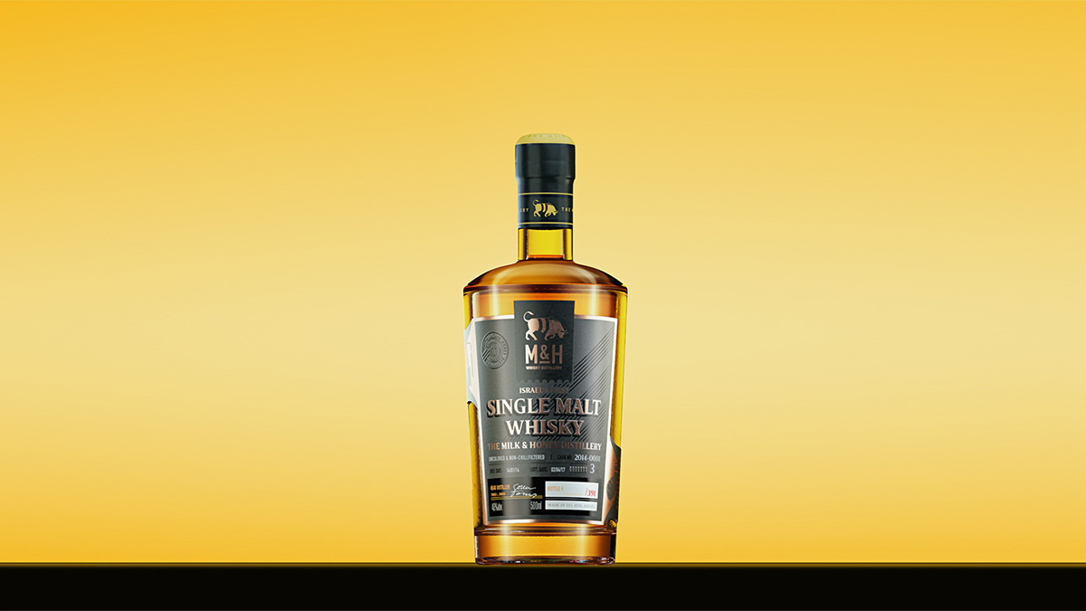 Glass，packing design，M&H Whisky，