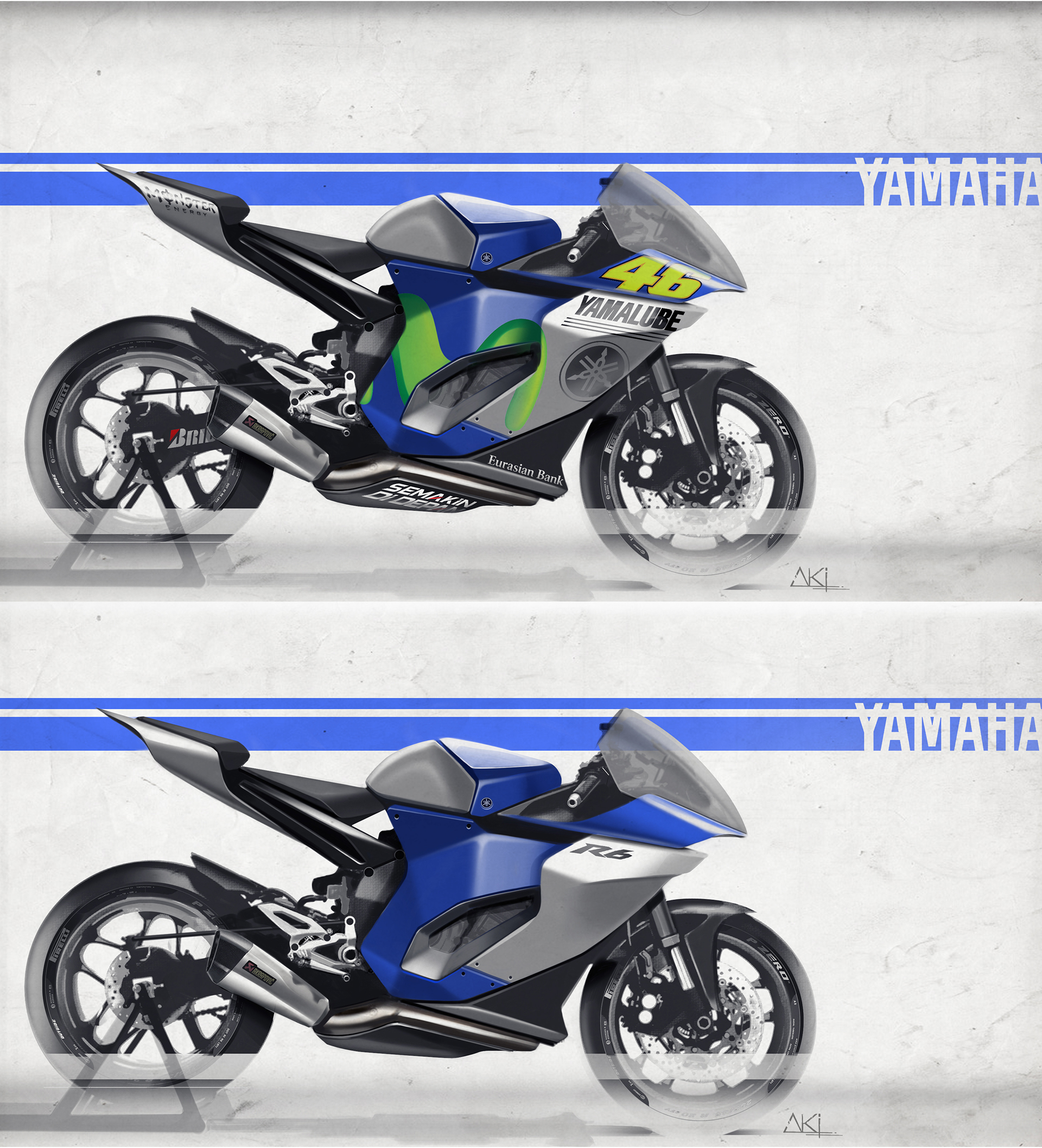 Hand drawn，motorcycle，Render，