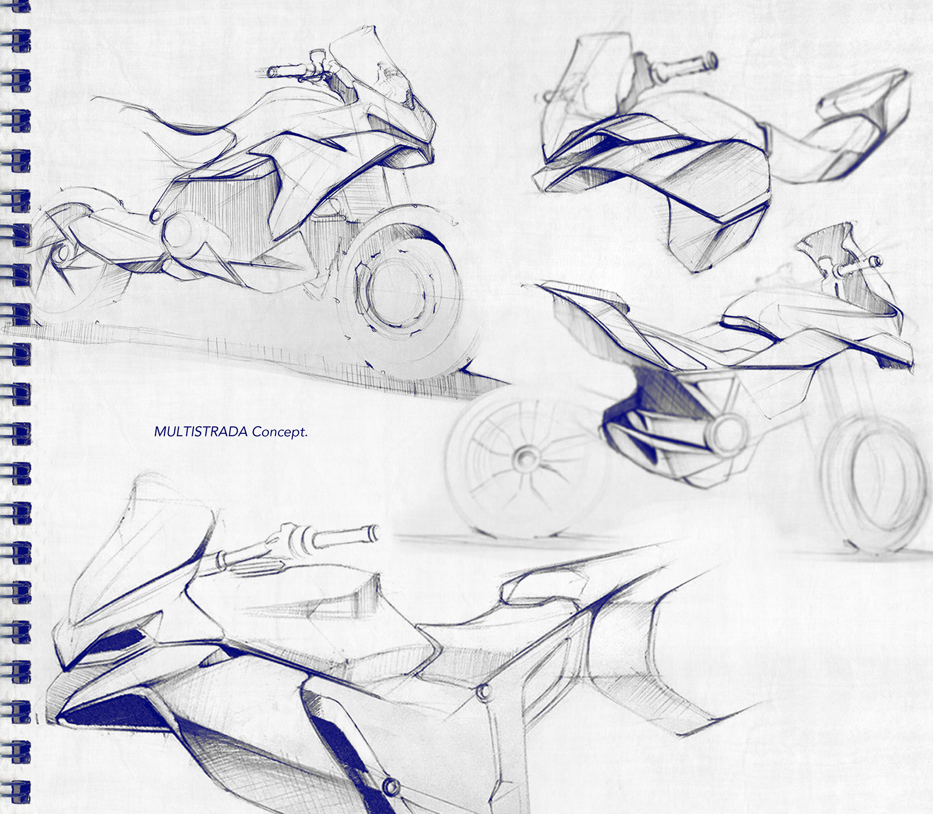 Hand drawn，motorcycle，Render，