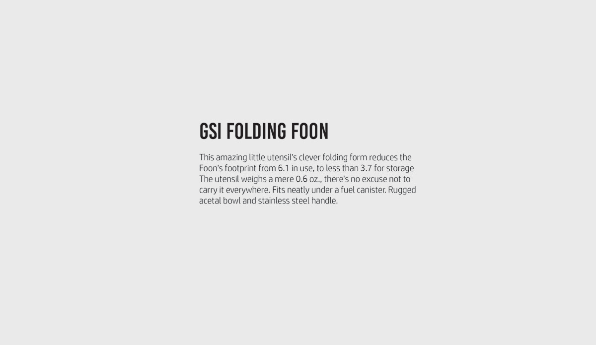 Plastic，Folding spoon，GSI Folding Foon，
