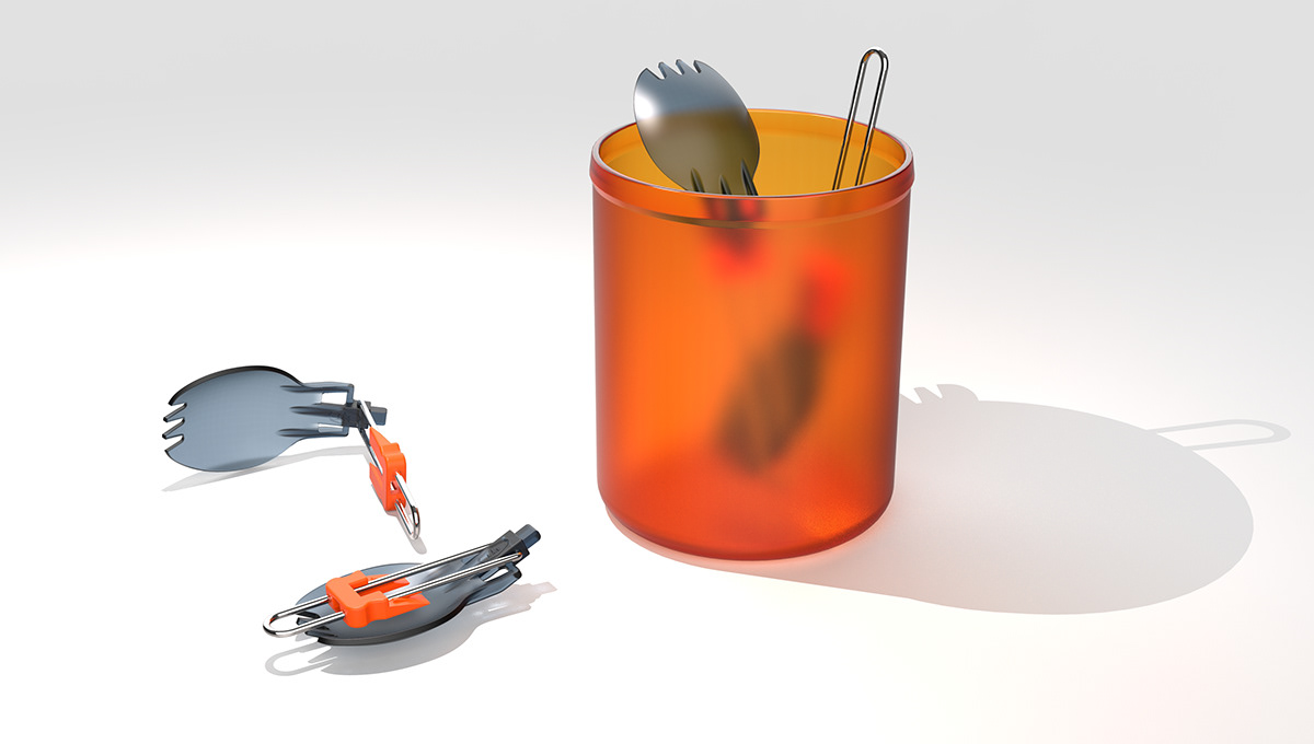 Plastic，Folding spoon，GSI Folding Foon，