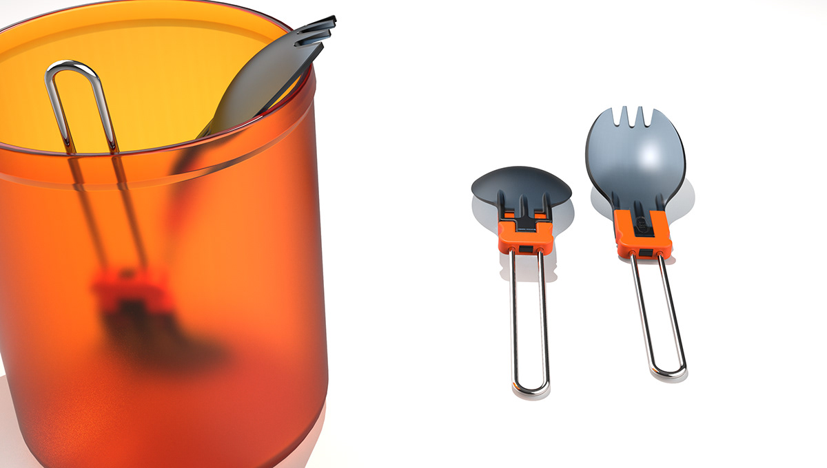 Plastic，Folding spoon，GSI Folding Foon，