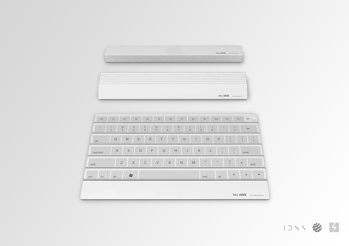 Keystick，keyboard，white，