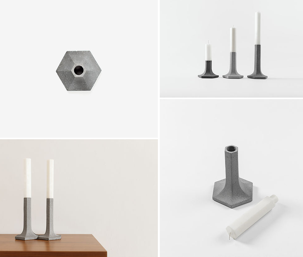 polygon，geometry，Minimalist，cement，Candlestick，Ornaments，Soft outfit，Home Furnishing，