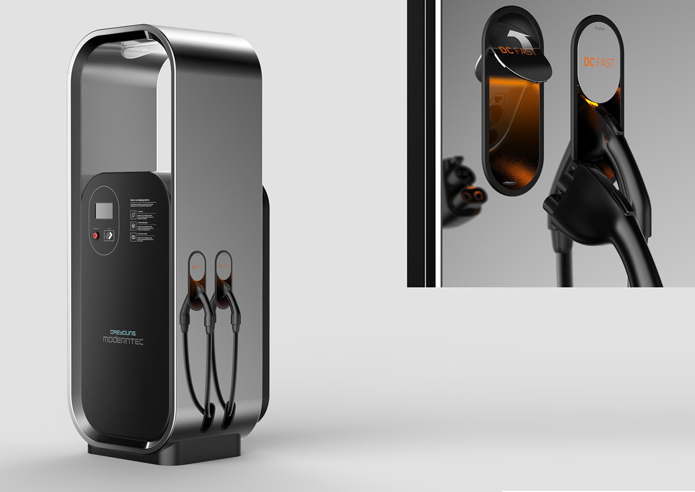 Electric vehicle，the republic of korea，Citrus design，black，Charger，EV Charger，