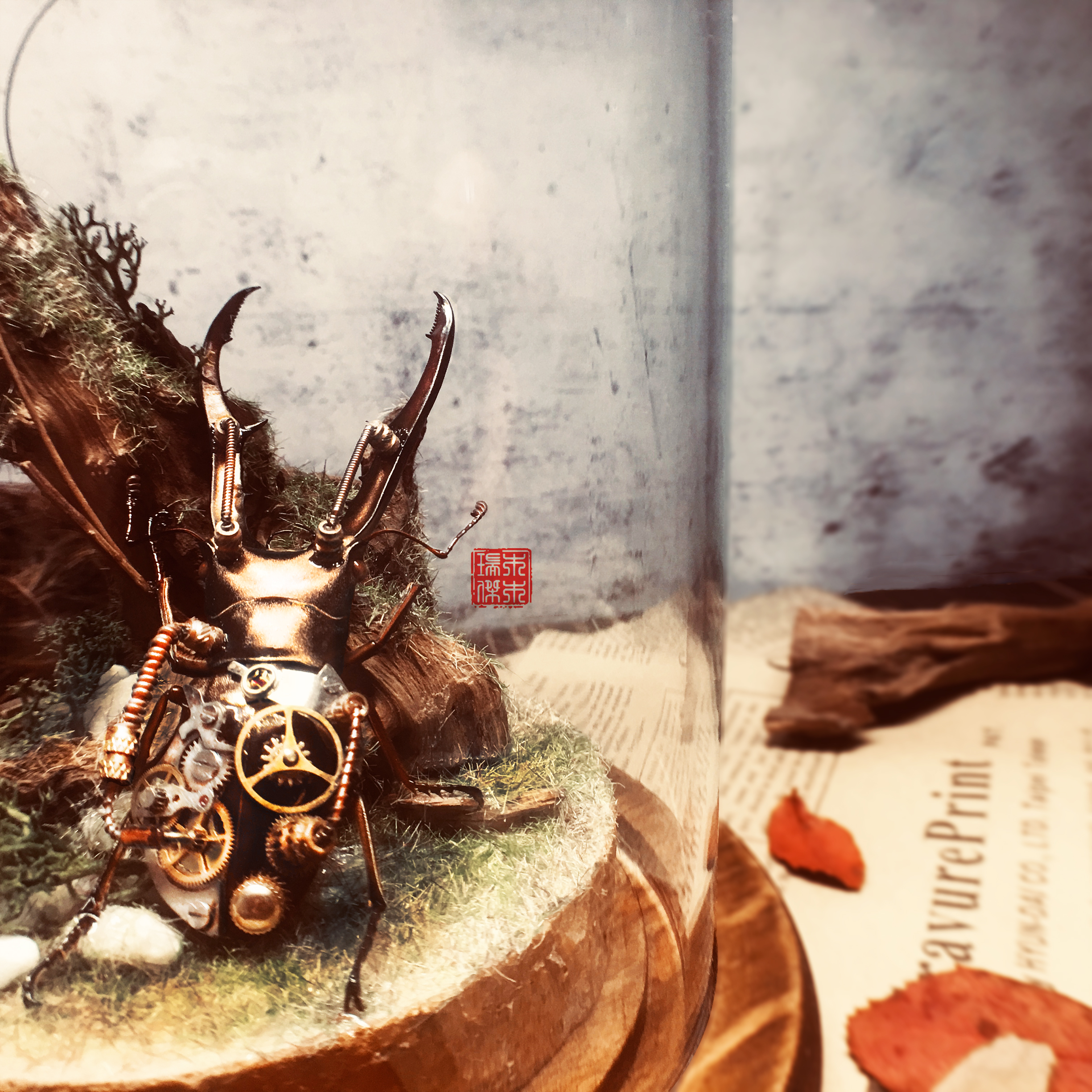 insect，Steampunk，handicraft，Landscaping，specimen，