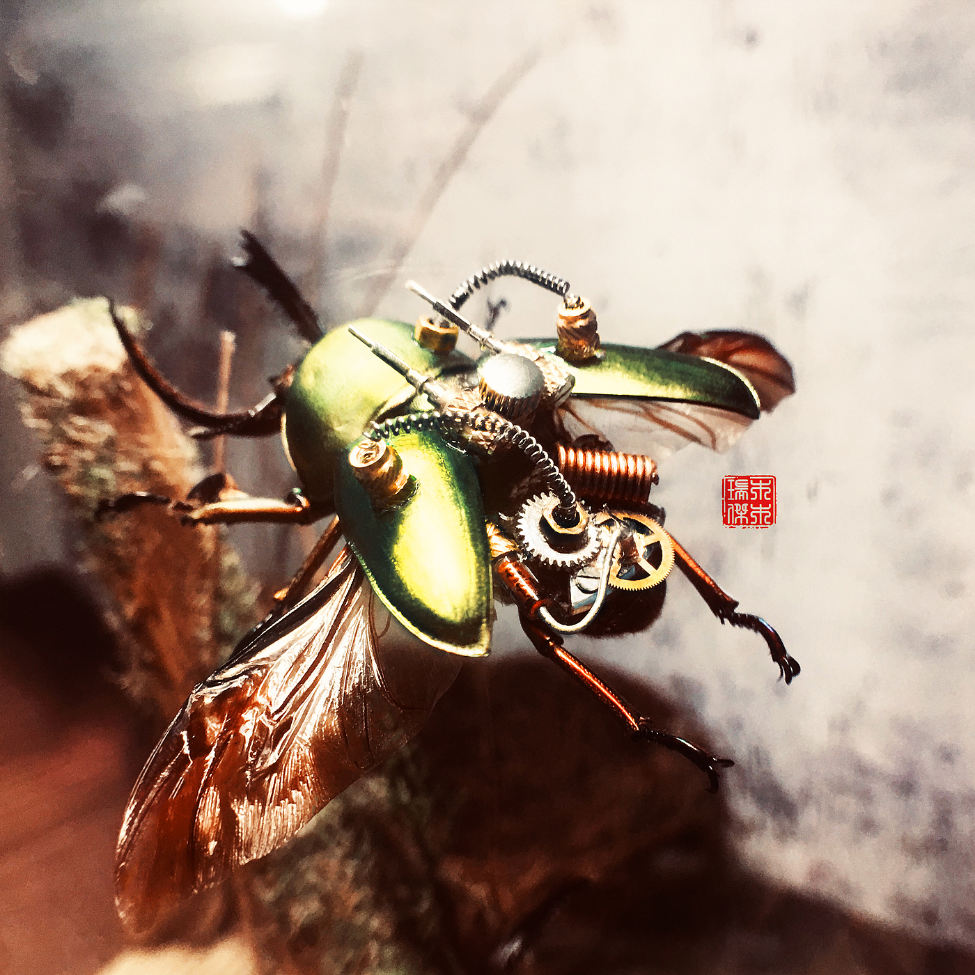 insect，Steampunk，handicraft，Landscaping，specimen，
