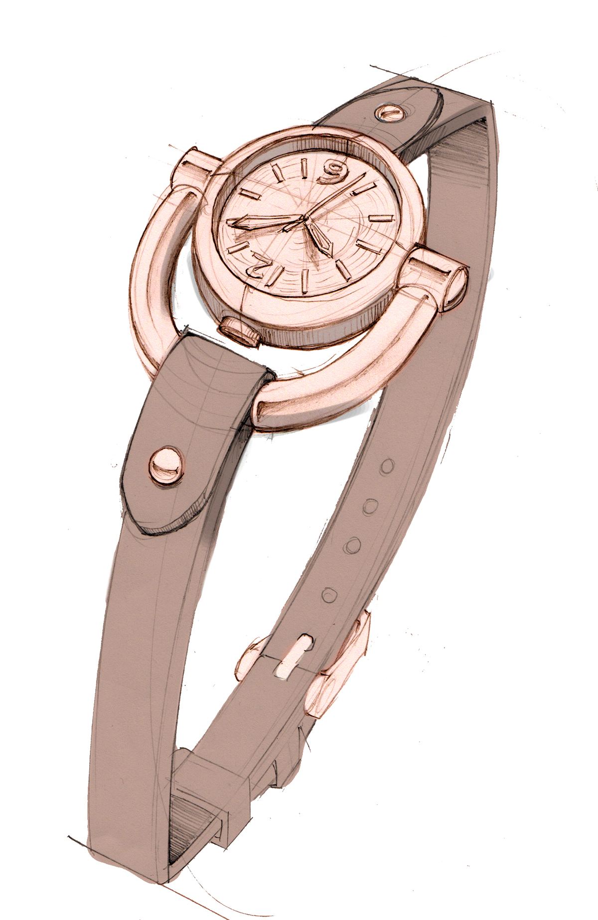 time，Wrist watch，Wristwatch，Kaspar Heinrici，fossil，sketch，Georgia，