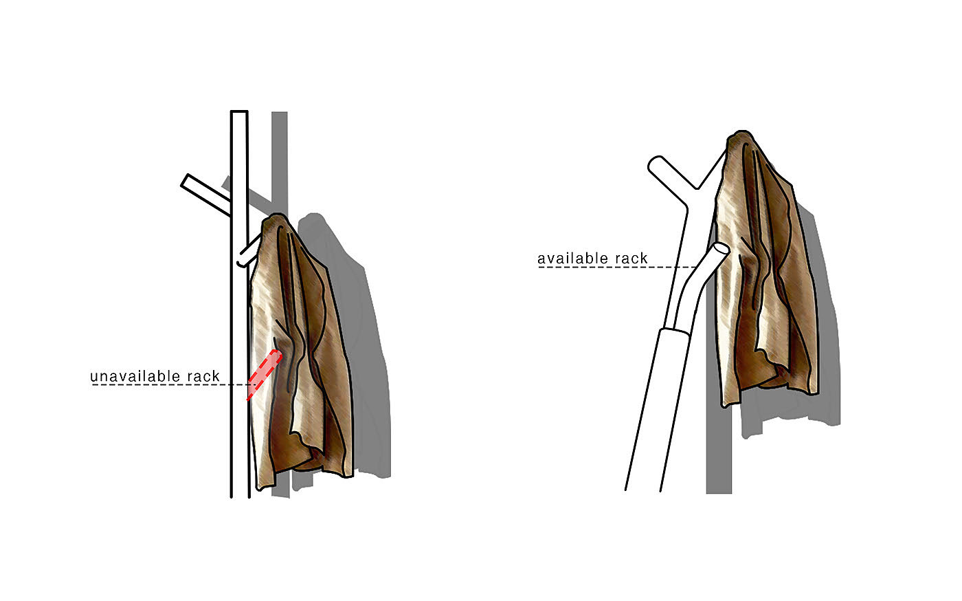 Bracket，separate，coat hanger，