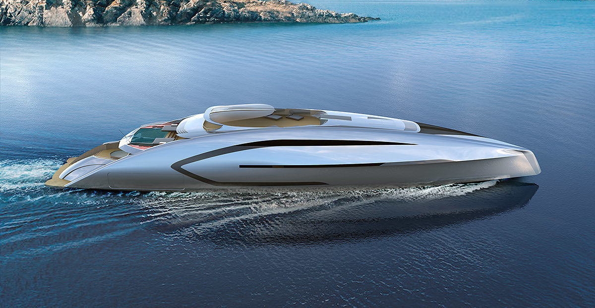 conceptual design，Yacht Design ，Olokun 80M，