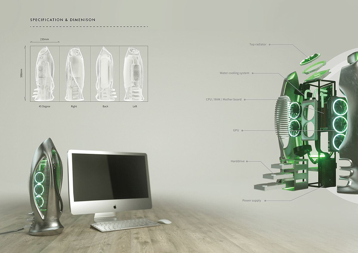 Computer host，conceptual design，Alien，