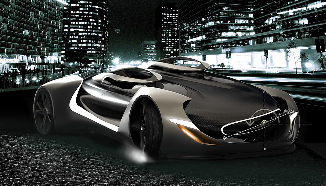 Super run，Sports car，Concept Car，Sense of future design，