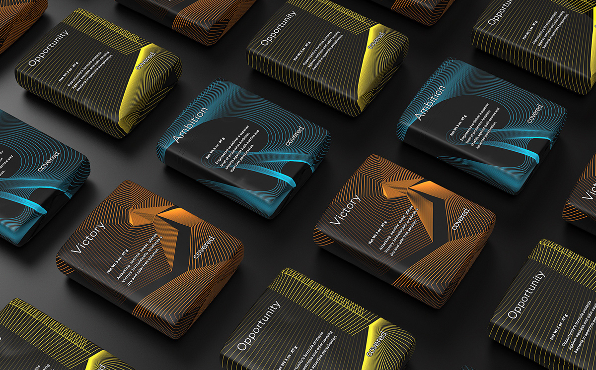 Covered，Antiperspirant Lotion，black，packing design，