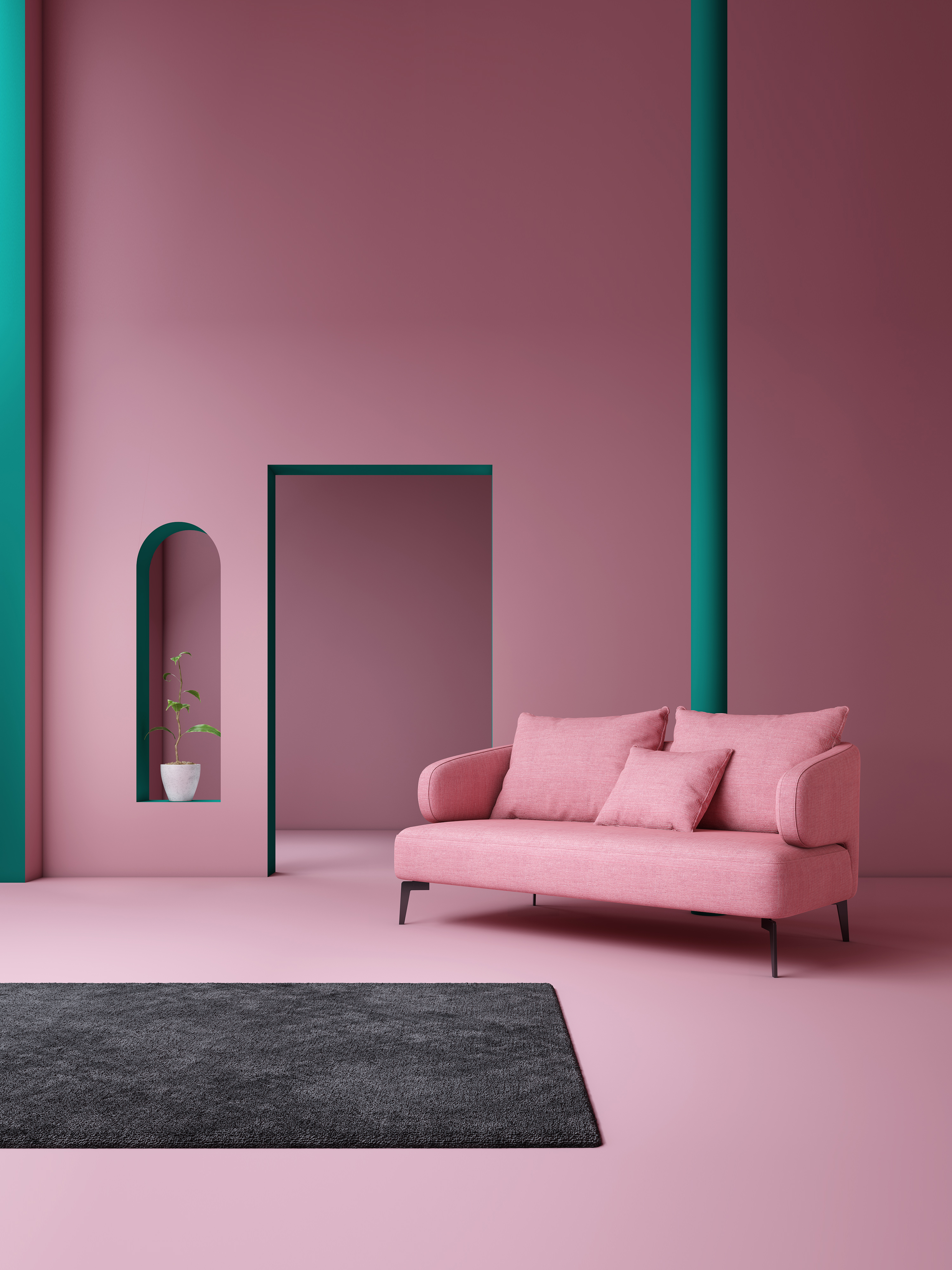 sofa，furniture，Fabric sofa，Ins，Ins wind，trend，color，colourful，