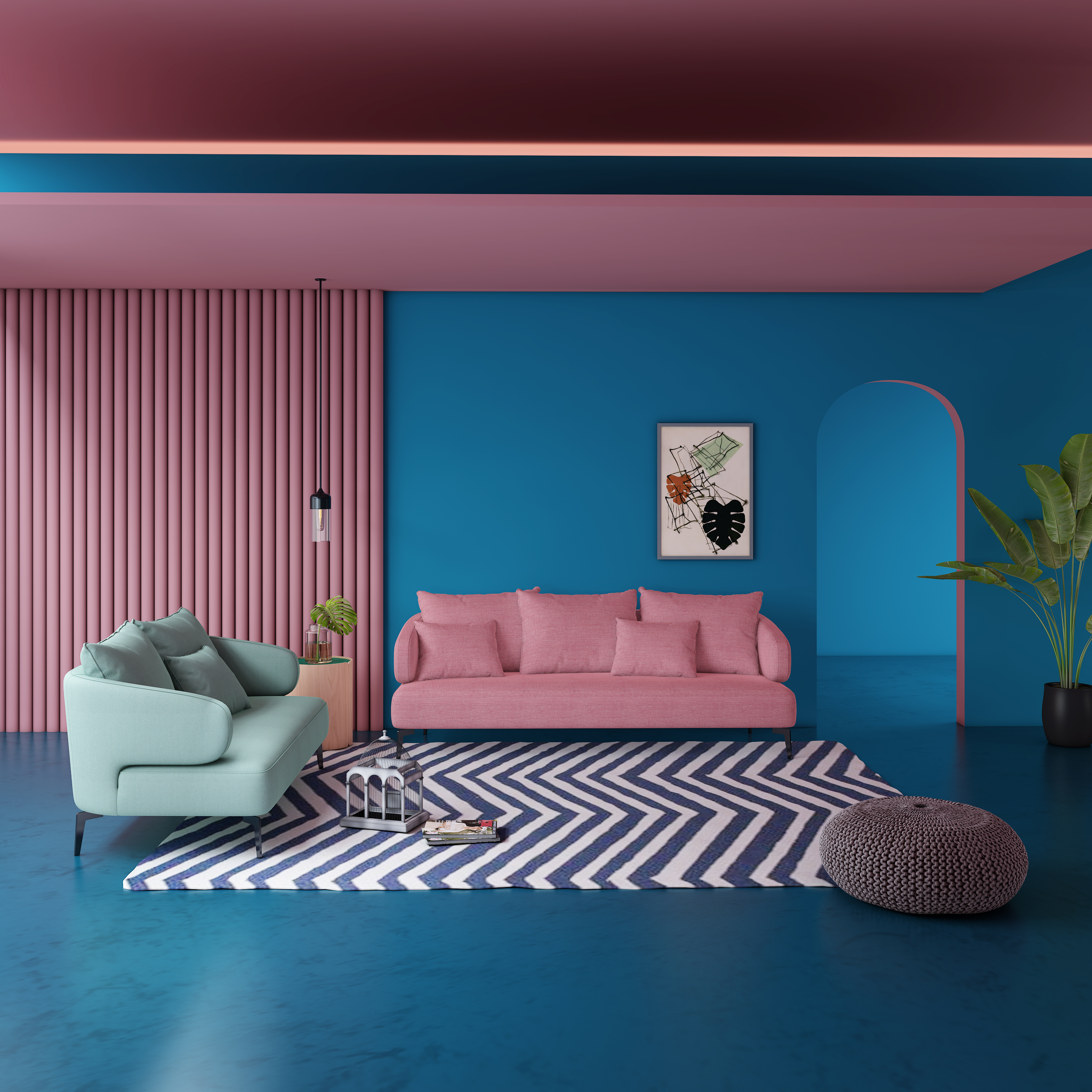 sofa，furniture，Fabric sofa，Ins，Ins wind，trend，color，colourful，