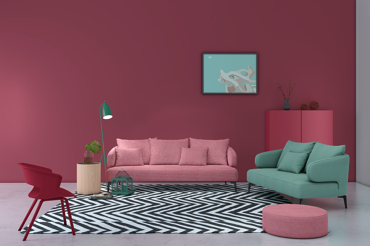 sofa，furniture，Fabric sofa，Ins，Ins wind，trend，color，colourful，