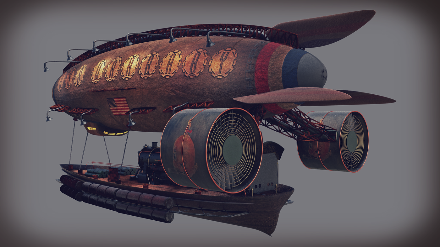 3d，Lee Rosario，War Baby，USS，in the air，Hot Air Balloon，