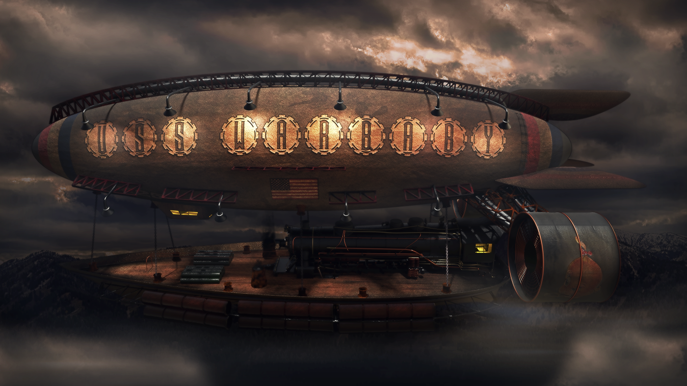 3d，Lee Rosario，War Baby，USS，in the air，Hot Air Balloon，