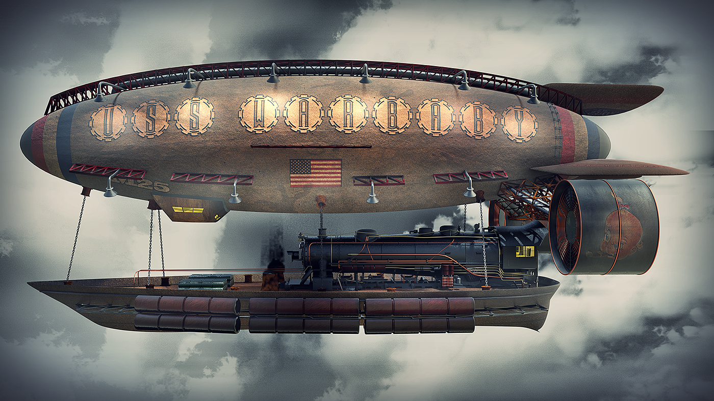 3d，Lee Rosario，War Baby，USS，in the air，Hot Air Balloon，