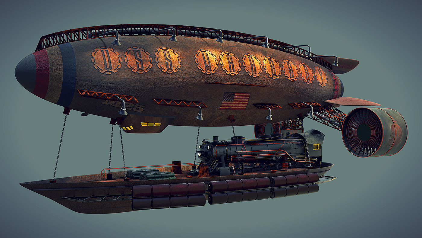 3d，Lee Rosario，War Baby，USS，in the air，Hot Air Balloon，