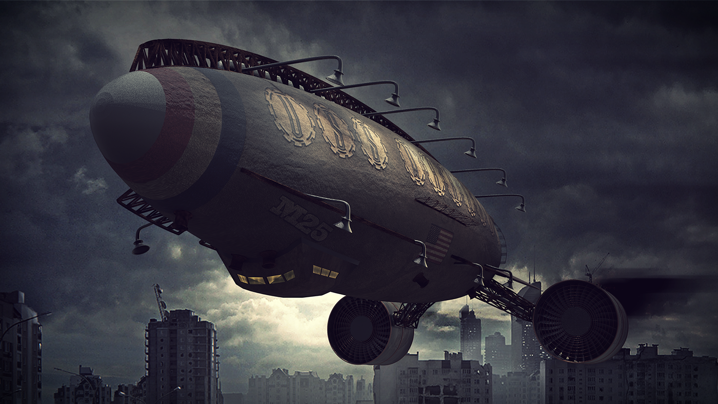 3d，Lee Rosario，War Baby，USS，in the air，Hot Air Balloon，