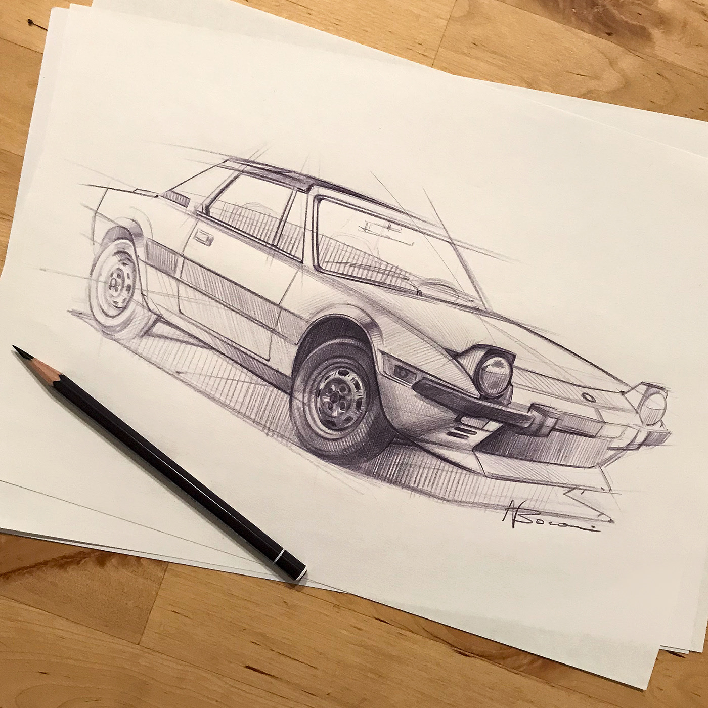 Niccol ò Bonanni，draft，Hand drawn，automobile，