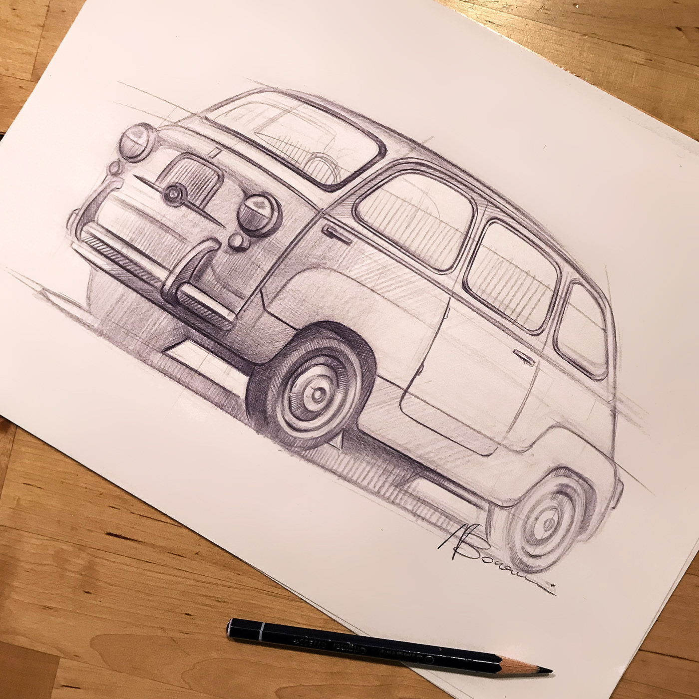 Niccol ò Bonanni，draft，Hand drawn，automobile，