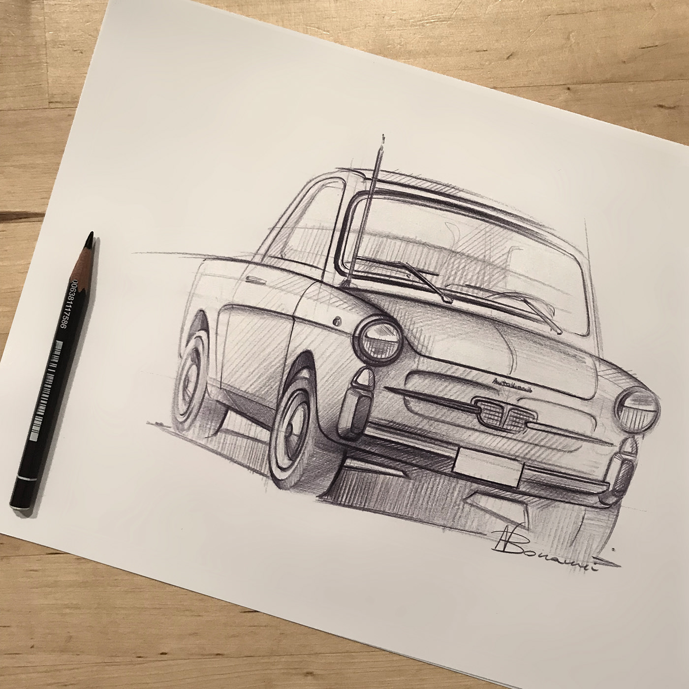 Niccol ò Bonanni，draft，Hand drawn，automobile，