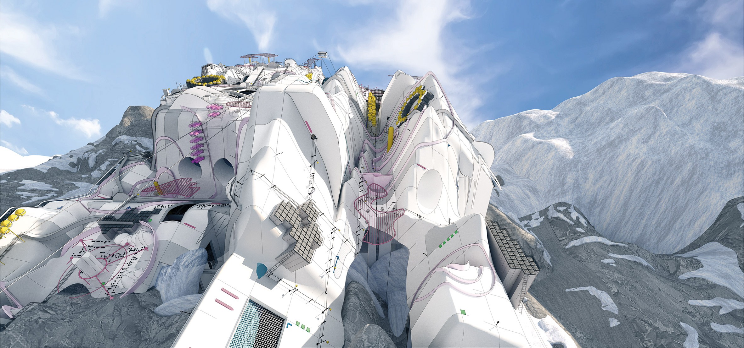 Architecture，space flight environment，Training facilities，Manipulating Mont Blanc，Mars，