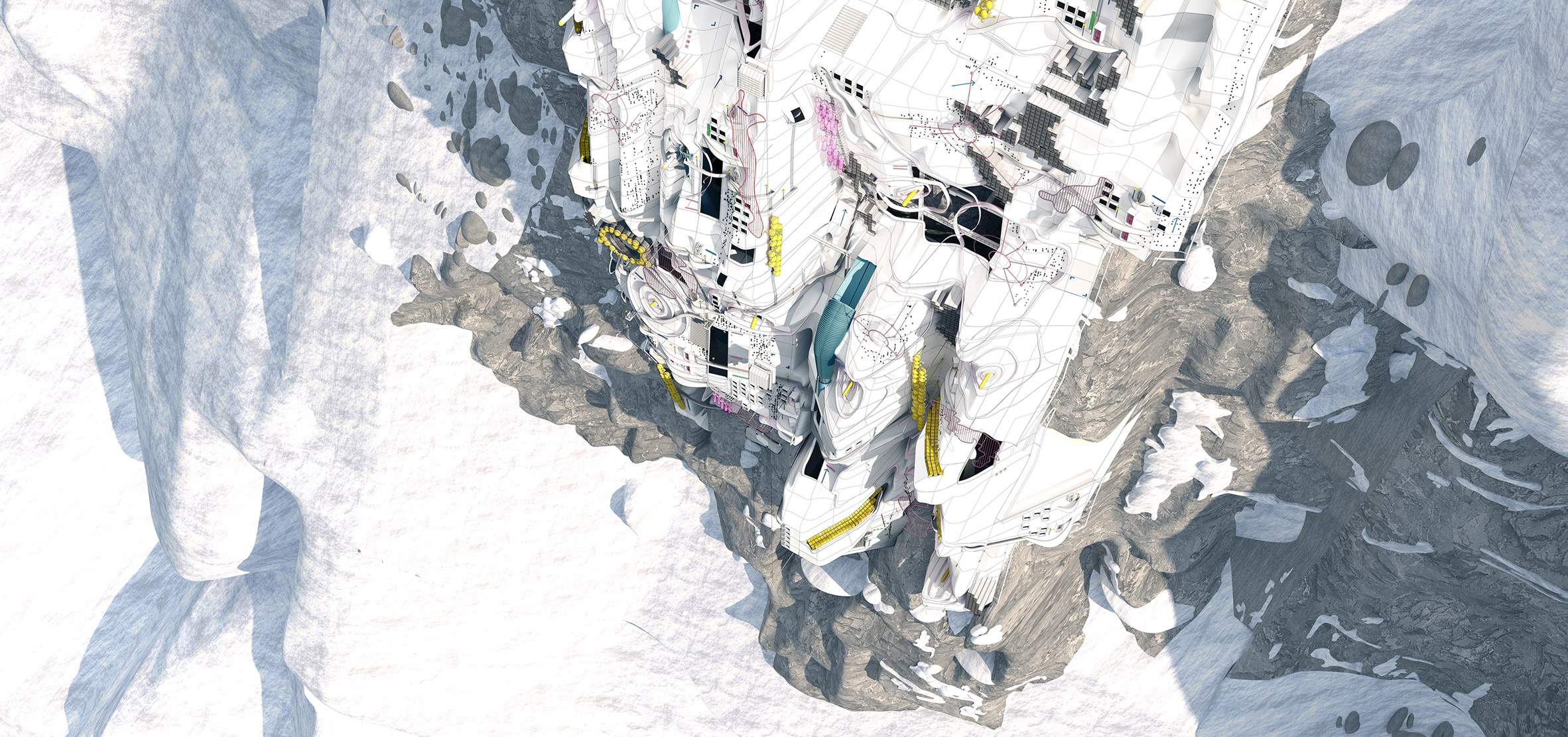 Architecture，space flight environment，Training facilities，Manipulating Mont Blanc，Mars，