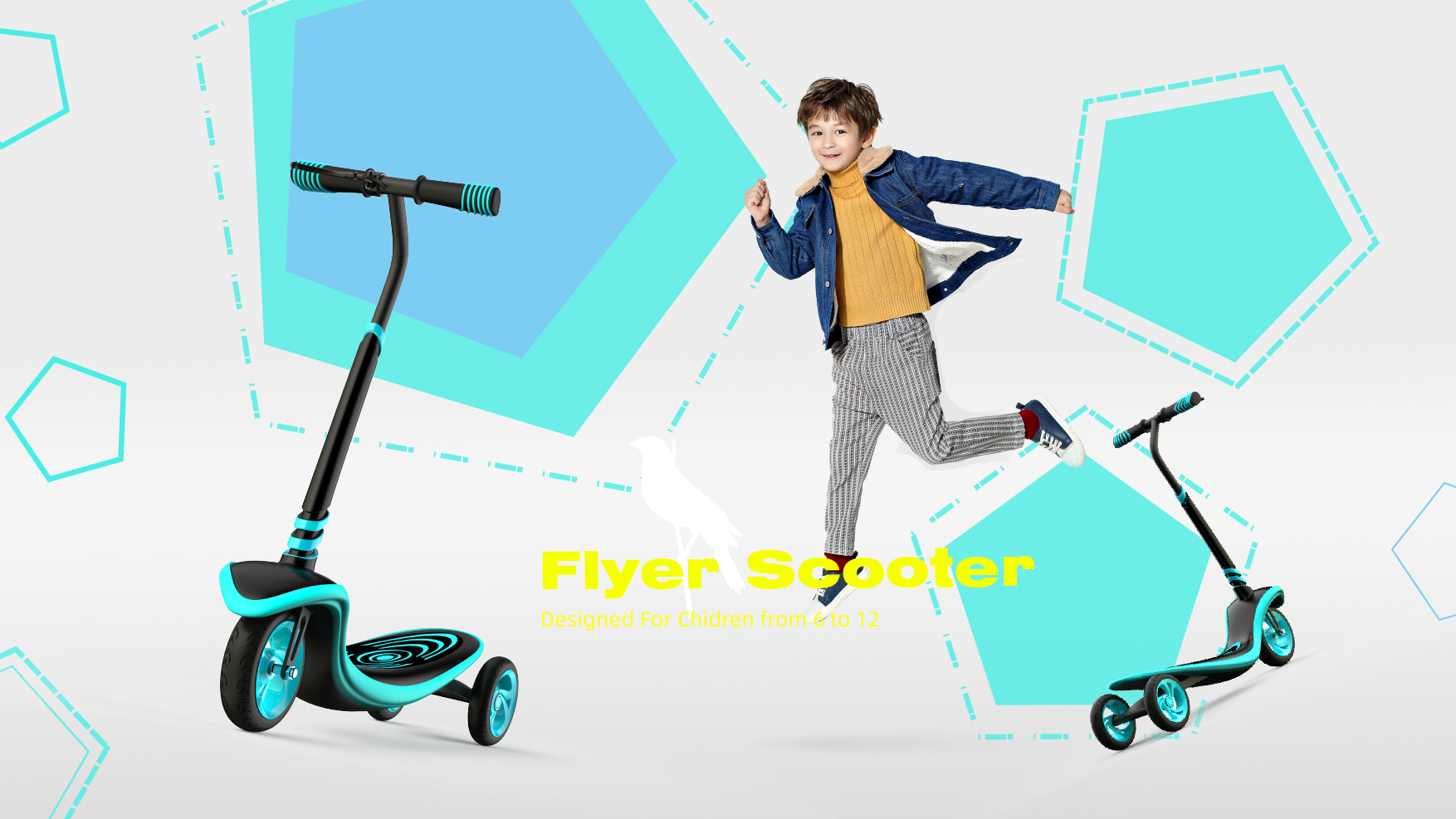 Children's scooters，Innovative design，