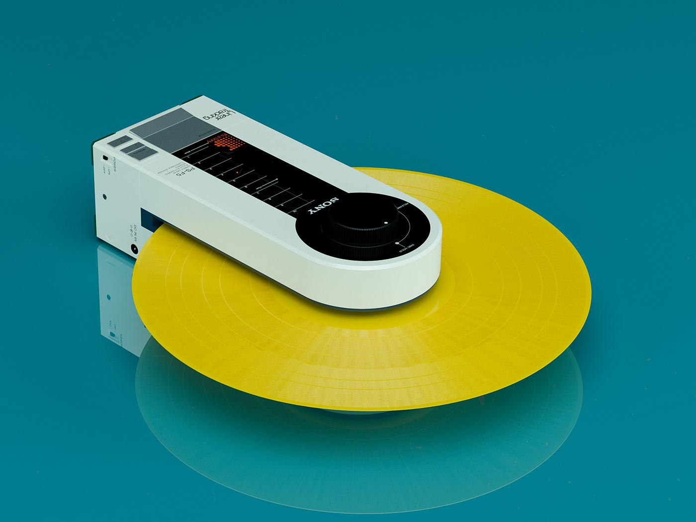 Vinyl record player，Render，modeling，sony，