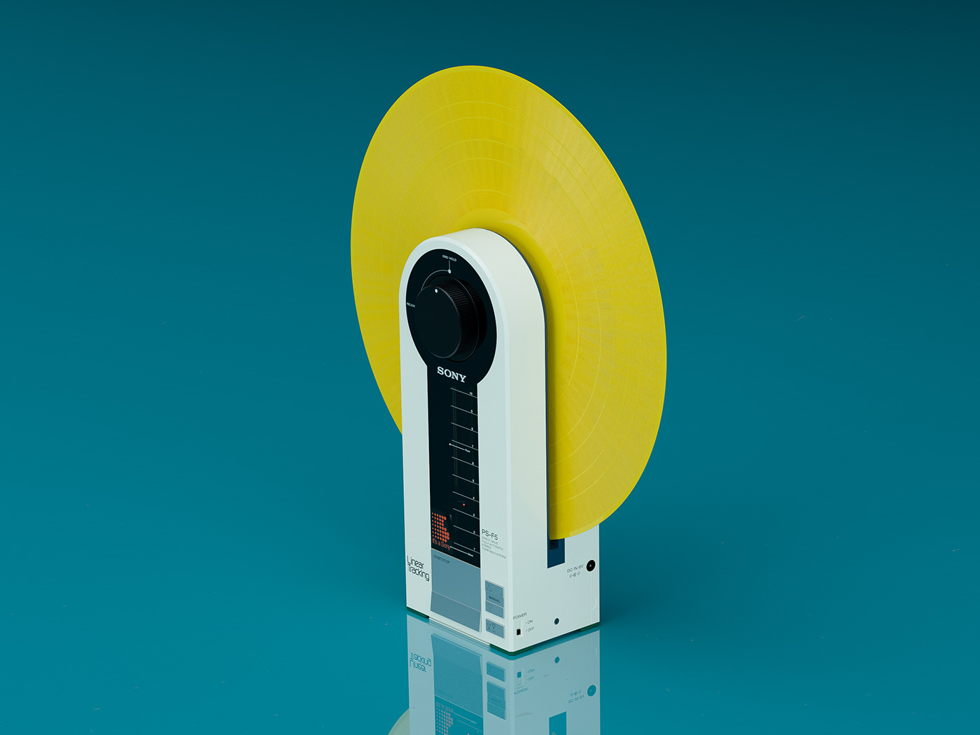 Vinyl record player，Render，modeling，sony，