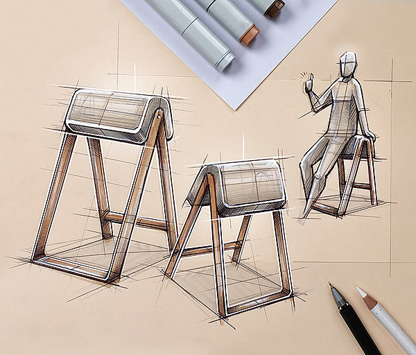 Hand drawn，industrial design，sketch，