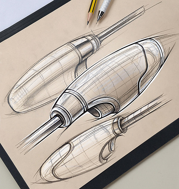 Hand drawn，industrial design，sketch，