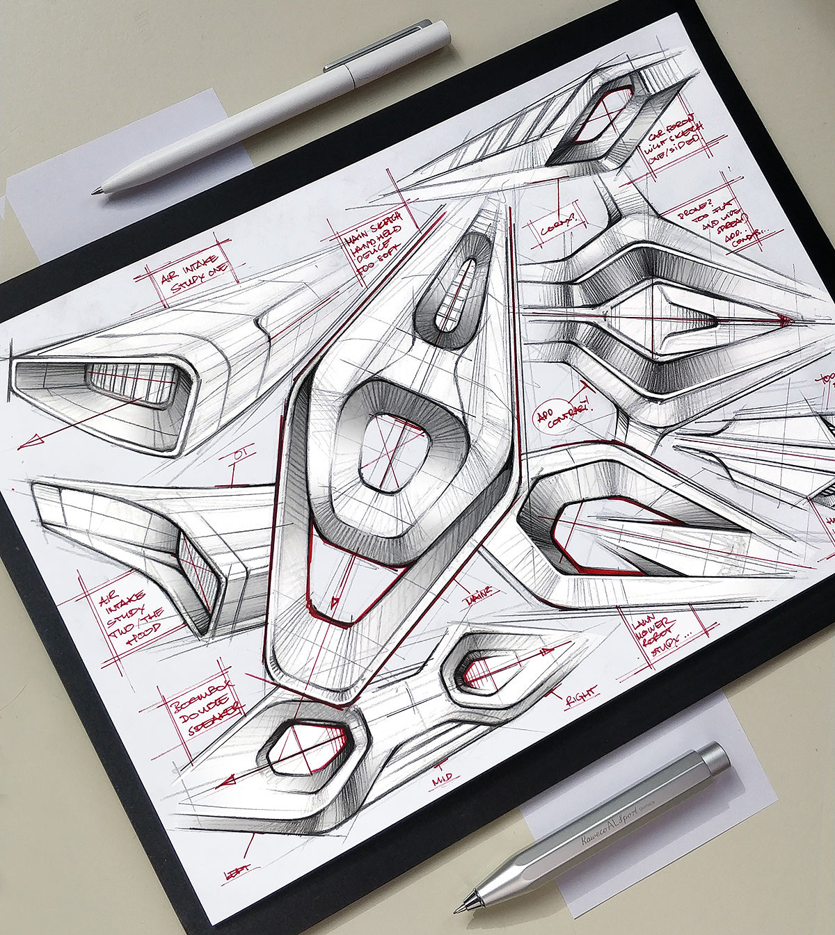 Hand drawn，industrial design，sketch，