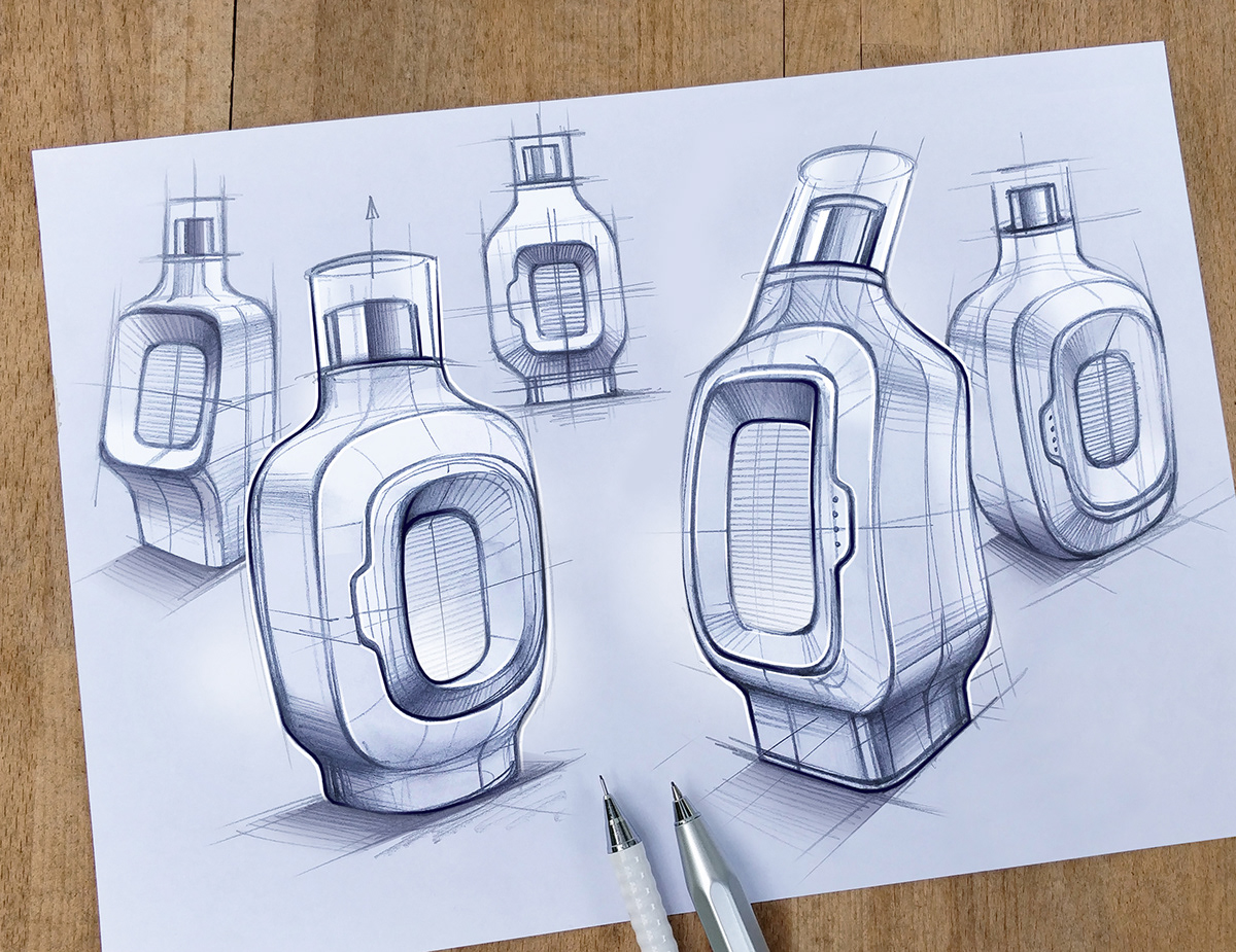 Hand drawn，industrial design，sketch，