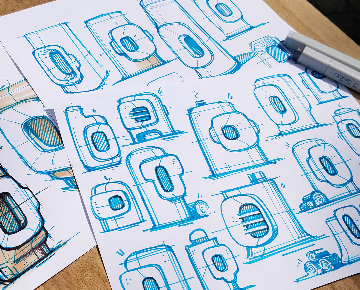 Hand drawn，industrial design，sketch，