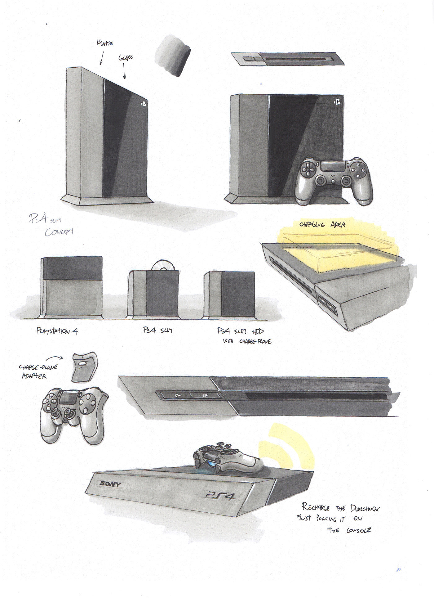 PlayStation 4，游戏机，概念，工业设计，sony，