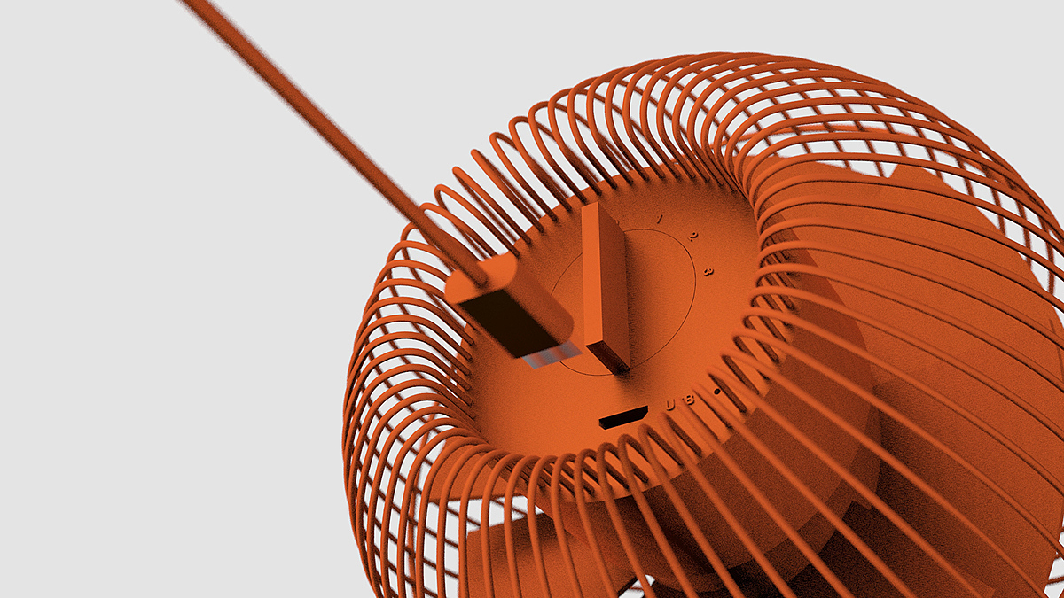 O-Fan，small electric fan，Plastic，