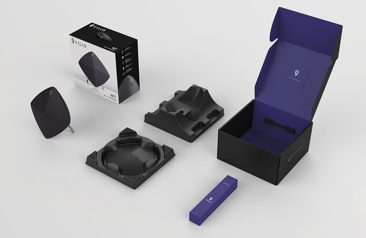 black，loudspeaker box，Villo Wi-Fi，