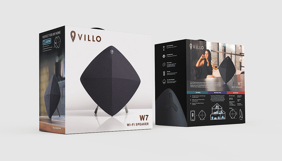 black，loudspeaker box，Villo Wi-Fi，