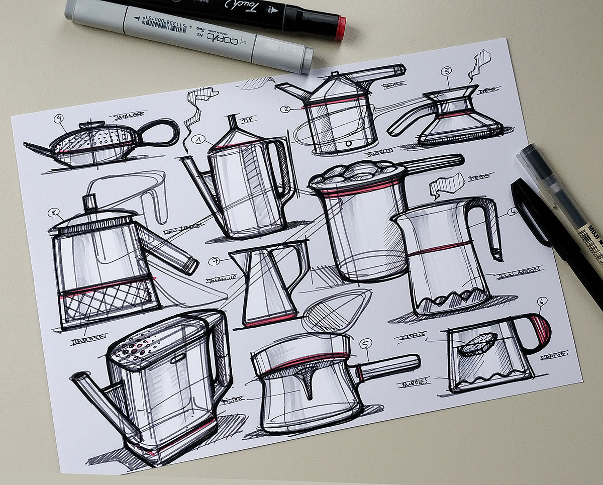 Hand drawn，product design，industrial design，