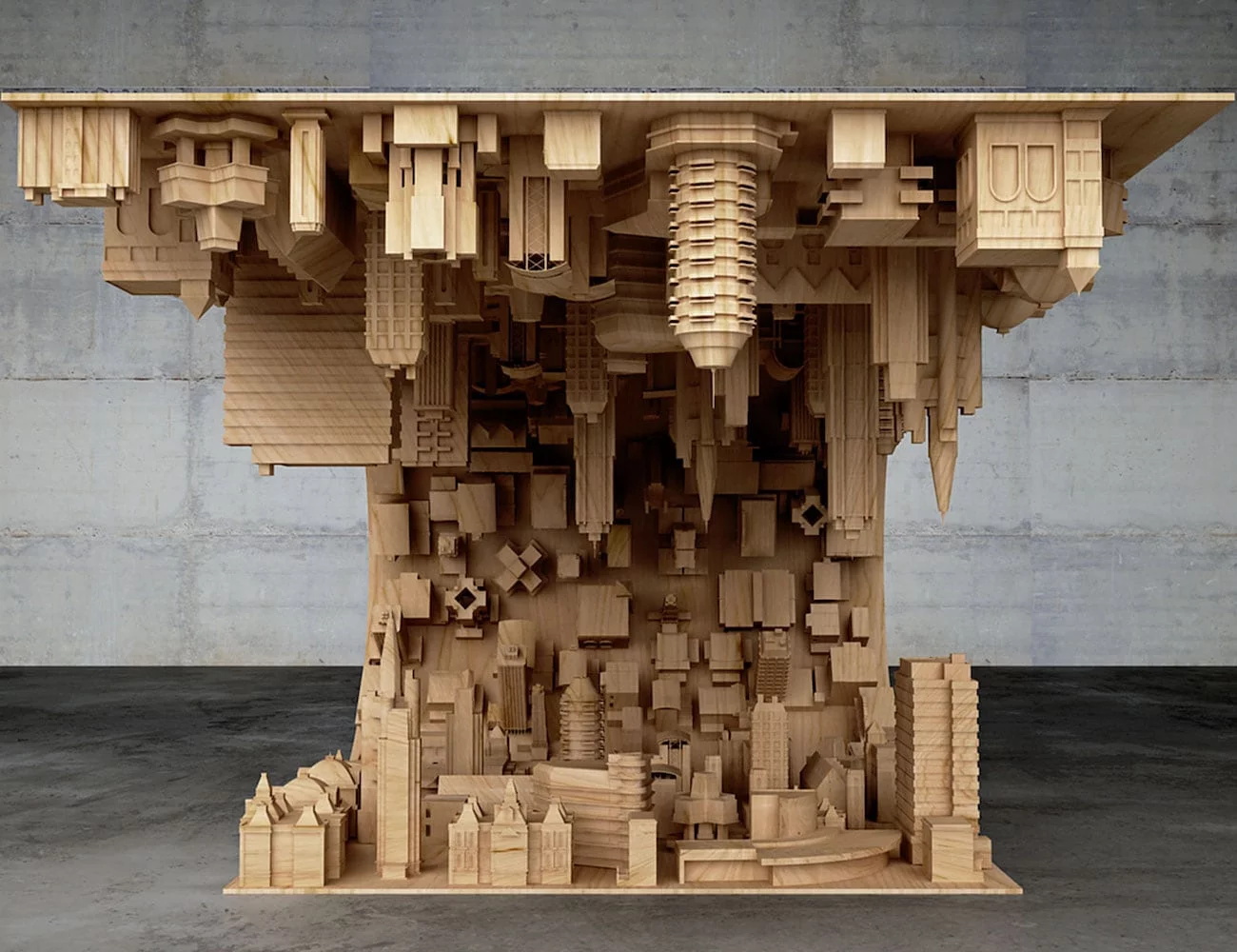 woodiness，Table design，Wave City Curved，