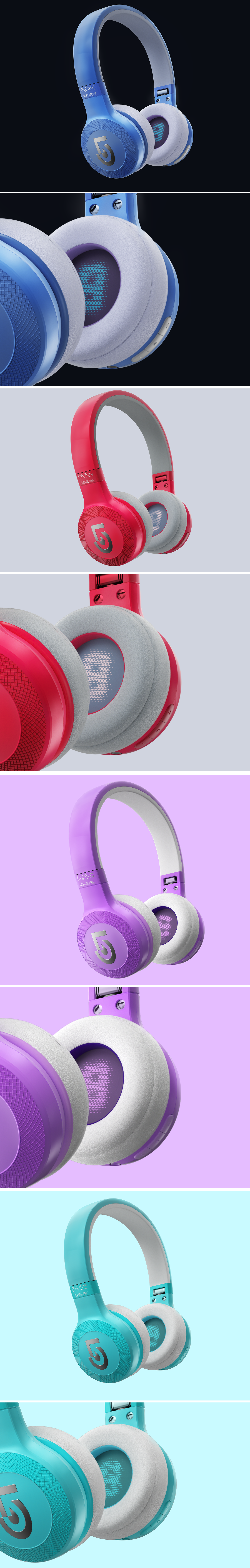 C4D modeling，OC rendering，electronic product，Product performance，Headset modeling，