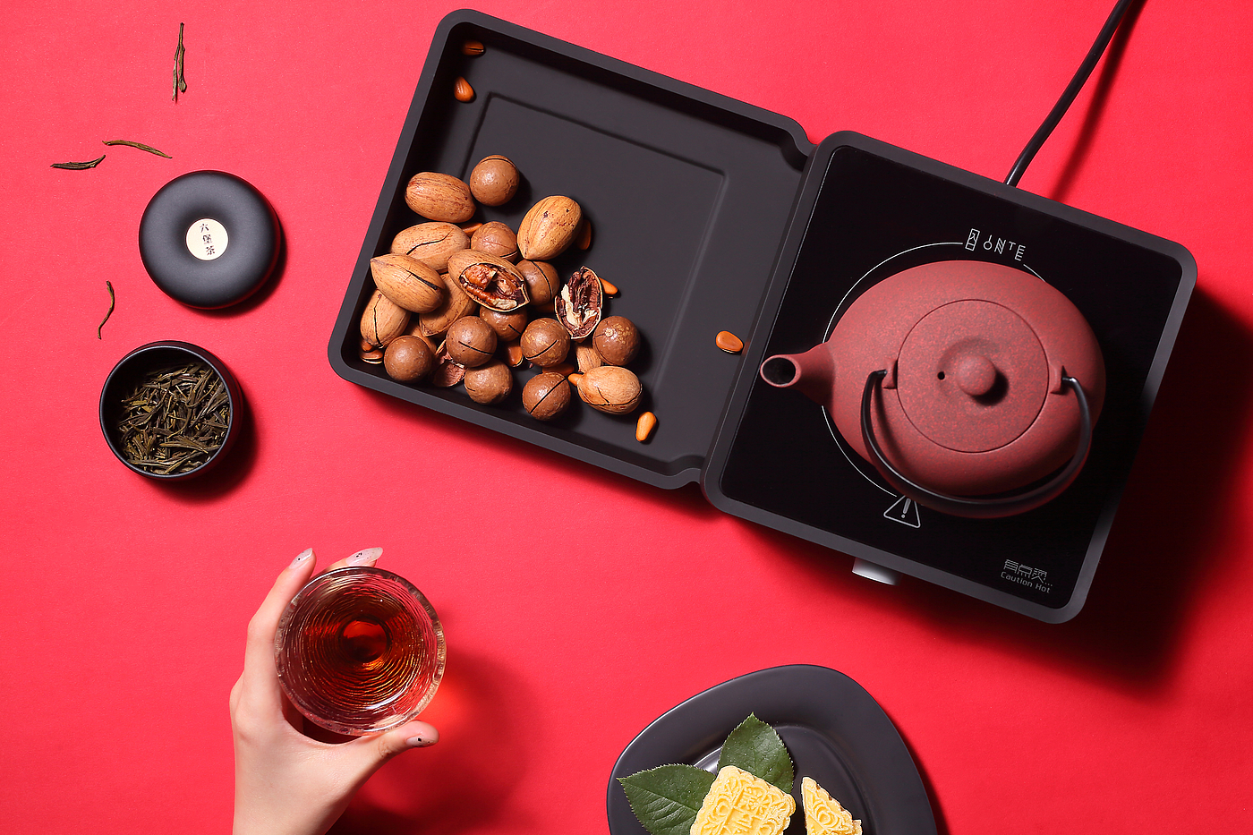 Integrated design，tea tray，Portable tea stove，Into a tea，Tea design，Tea life，Light tea stove，