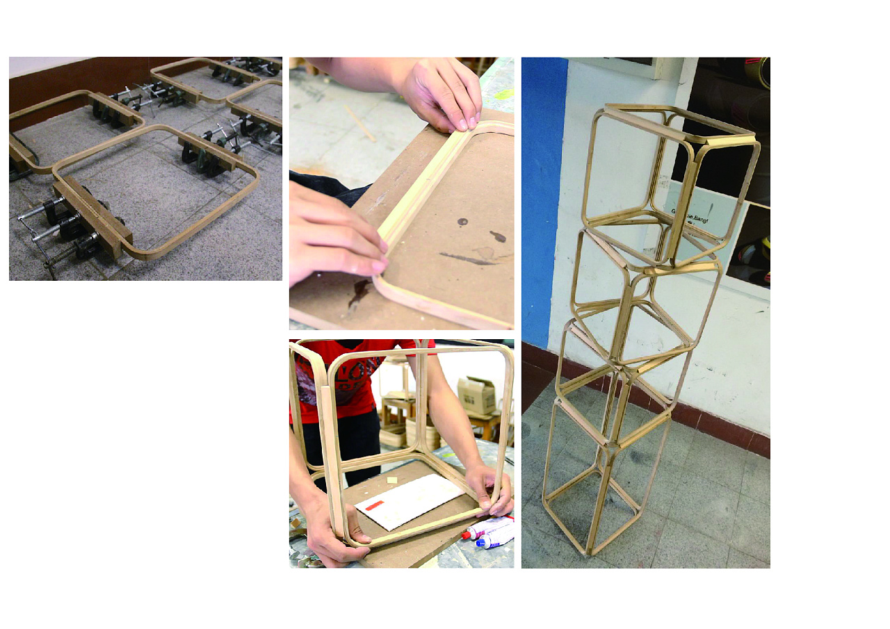 Bookshelf design，Material integration，Bamboo，Modular design，furniture design ，