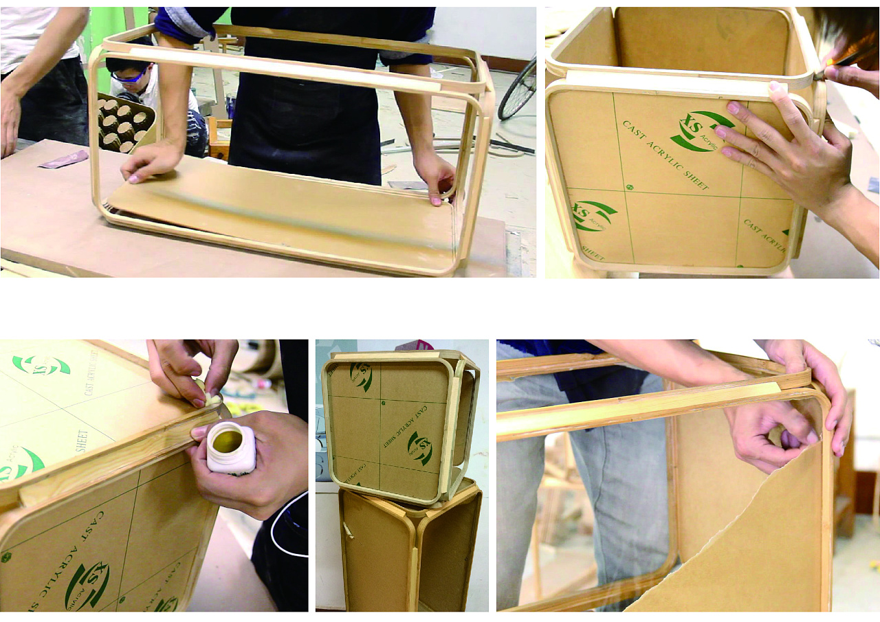 Bookshelf design，Material integration，Bamboo，Modular design，furniture design ，