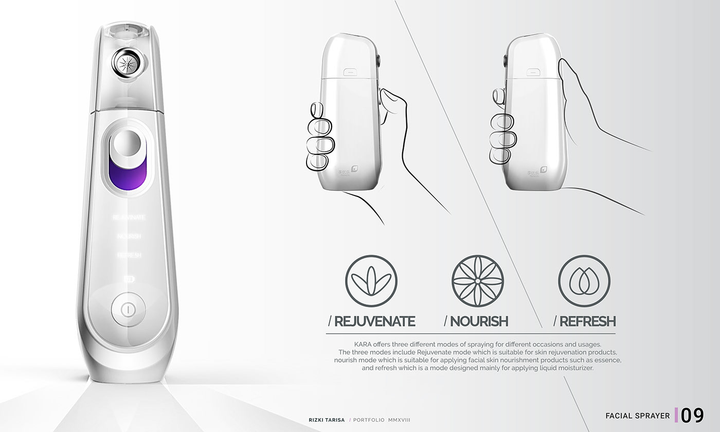 Handheld，Facial sprayer，industrial design，conceptual design，