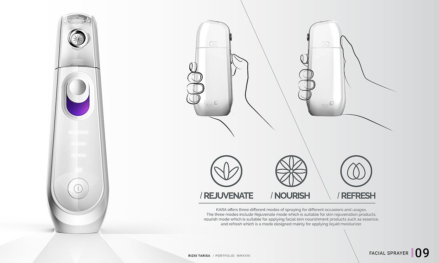 Handheld，Facial sprayer，industrial design，conceptual design，